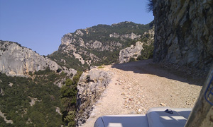 Mountain pass through a national park